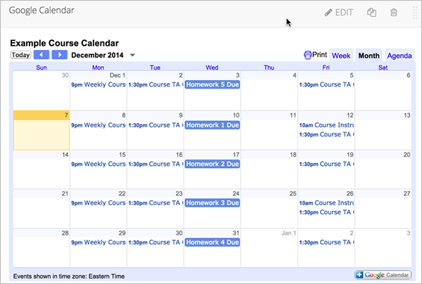 Google Drive & Calendar XBlock